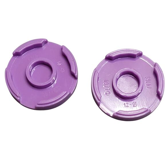 LEGO Frozen Lavender Seat Cushion Round Tile Lot 2 Pc 14769pb044 41062‎ Castle - Picture 2 of 2